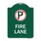 Signmission Fire Lane No Parking Symbol, Green & White Aluminum Architectural Sign, 18" x 24", GW-1824-24018 A-DES-GW-1824-24018 - alternate 1